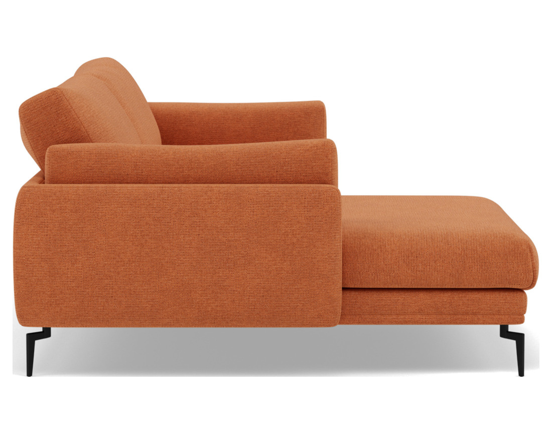 Canapé d'angle gauche 4 places en tissu texturé Carlos