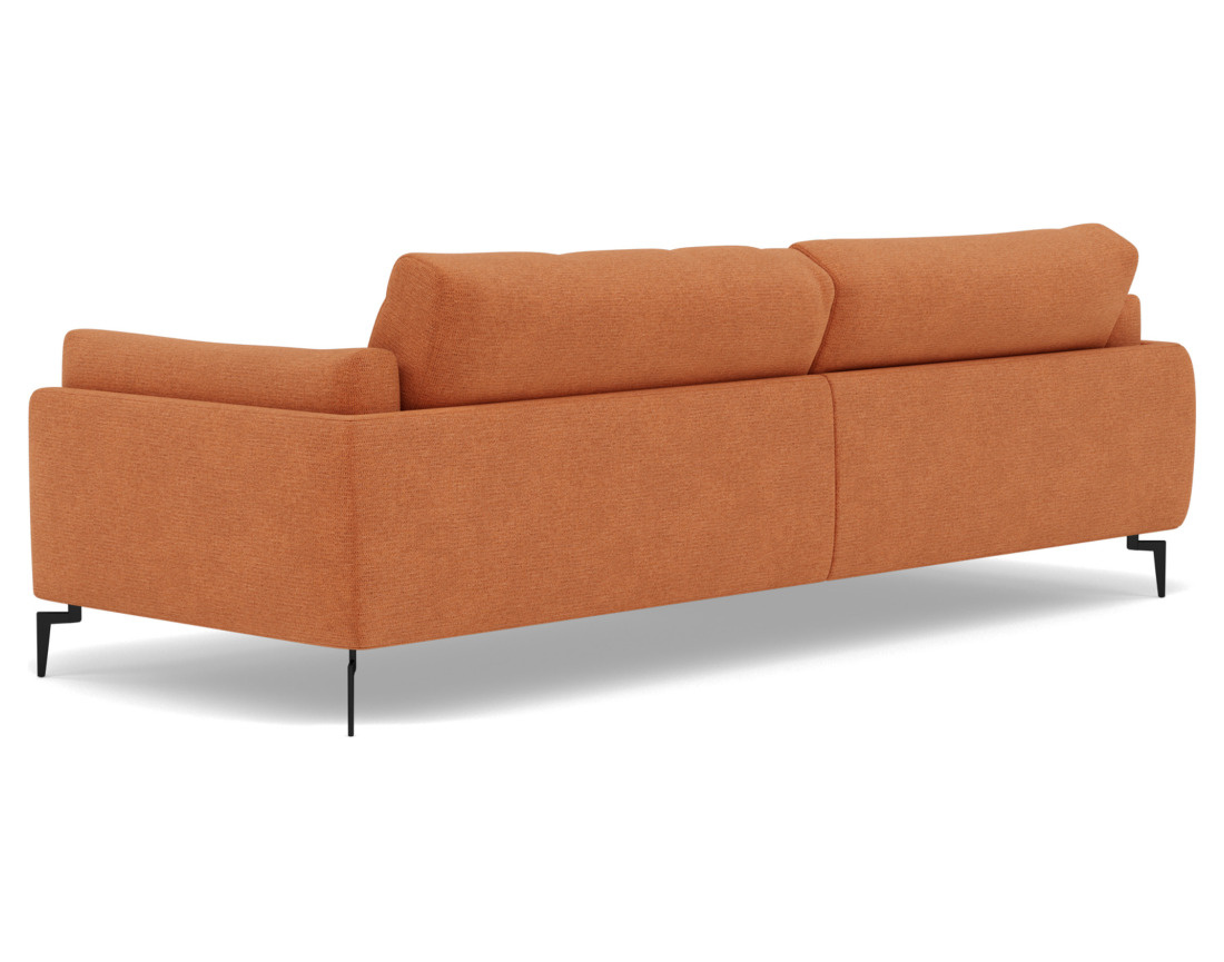 Canapé d'angle gauche 4 places en tissu texturé Carlos