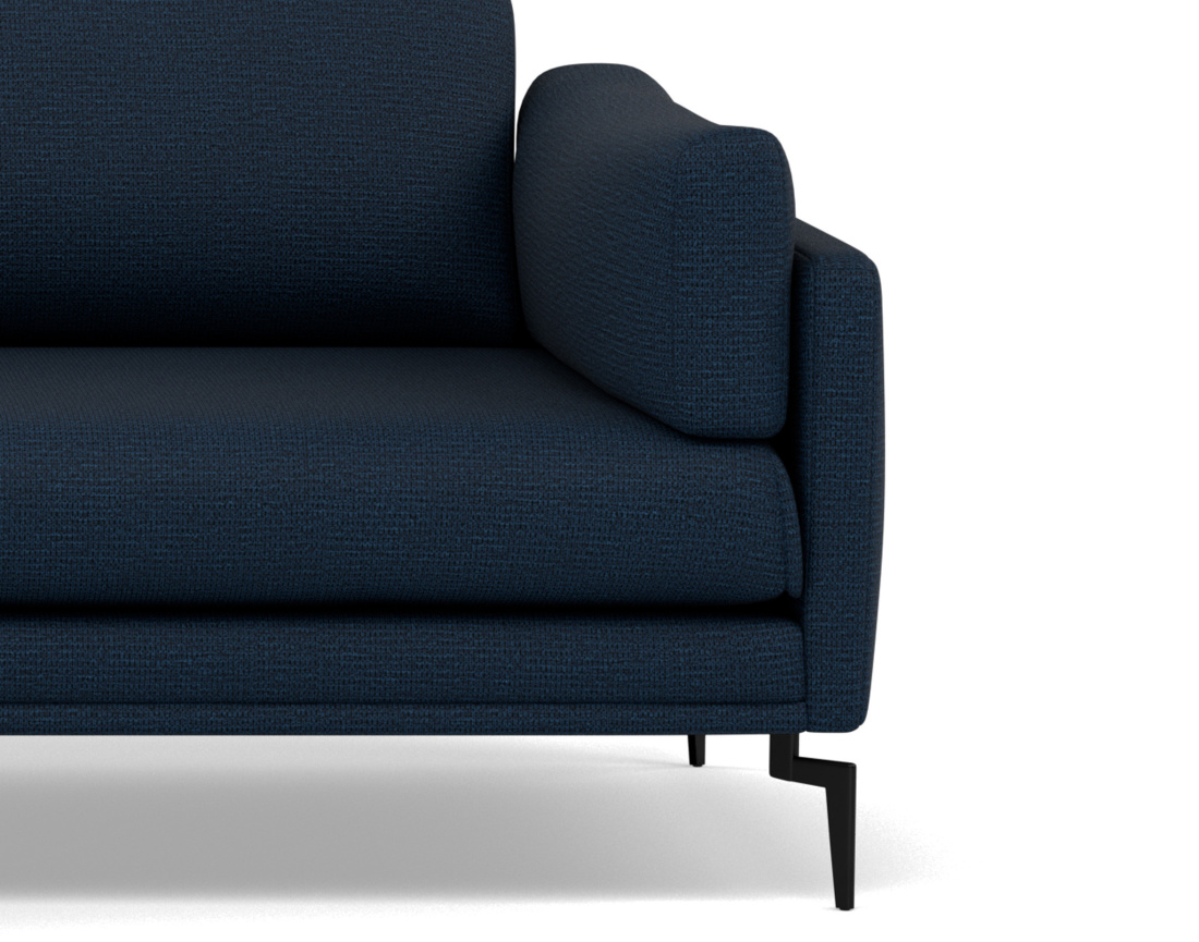 Canapé d'angle gauche 4 places en tissu texturé Carlos