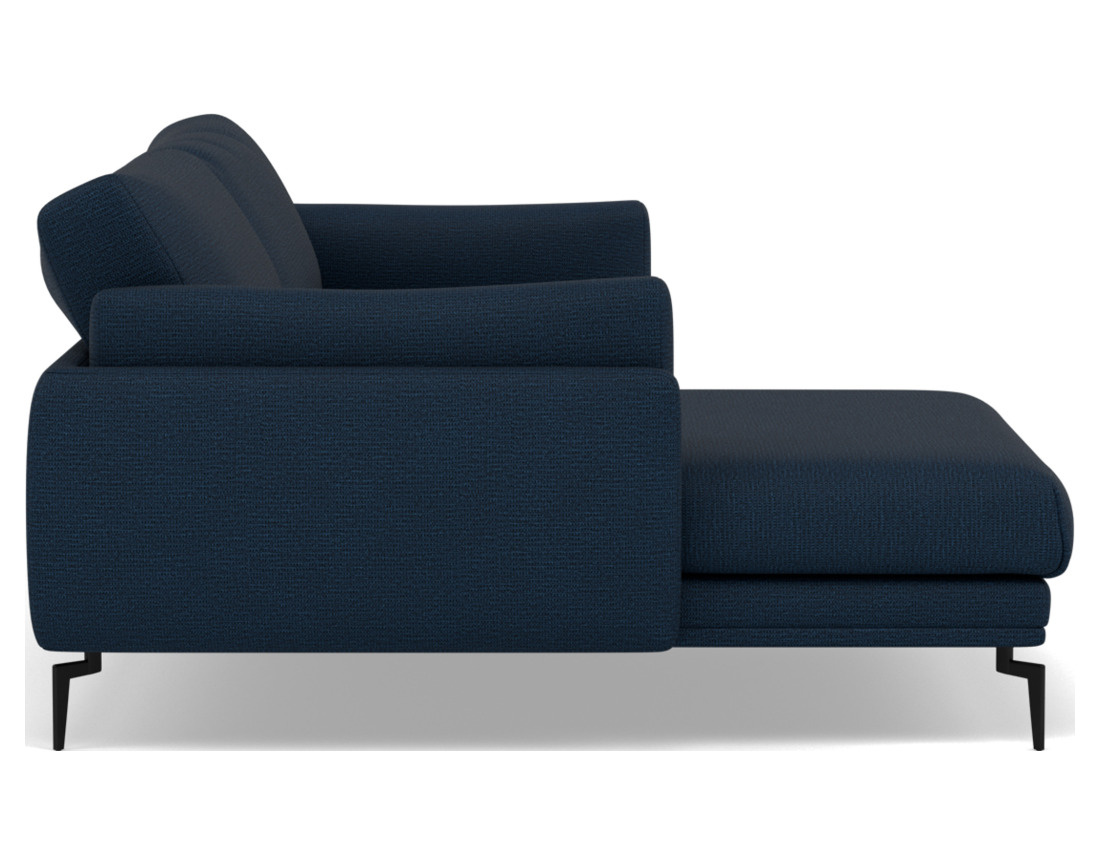 Canapé d'angle gauche 4 places en tissu texturé Carlos