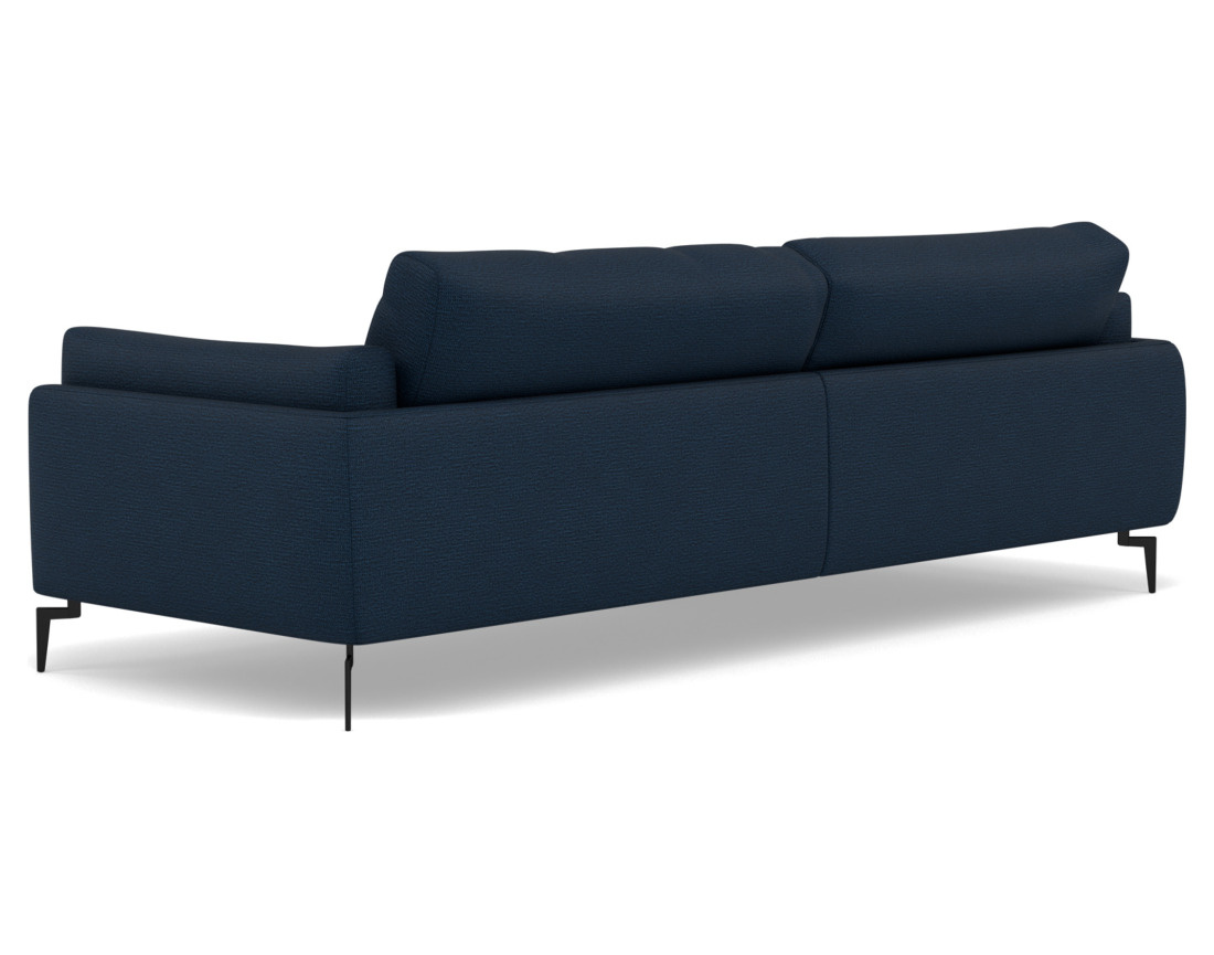 Canapé d'angle gauche 4 places en tissu texturé Carlos