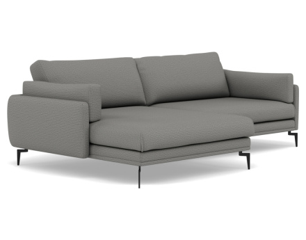 Canapé d'angle gauche 4 places en tissu texturé Carlos