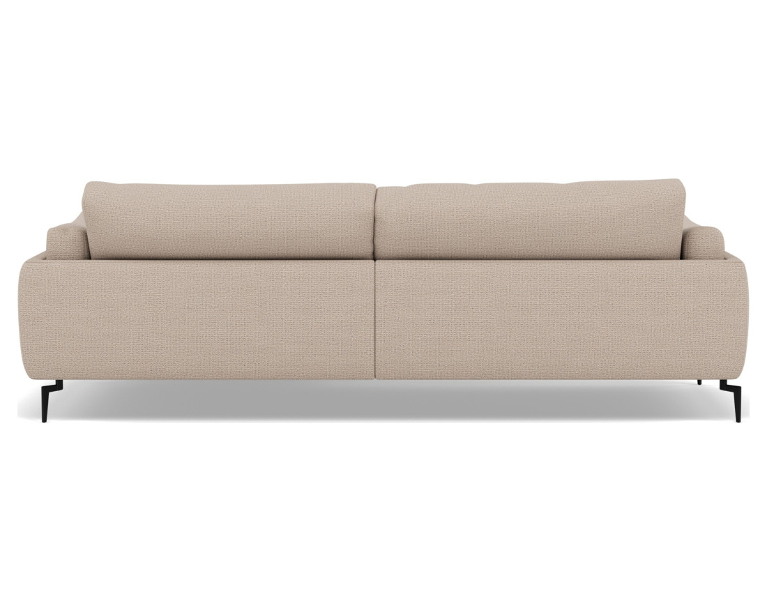 Canapé d'angle droit 4 places en tissu texturé Carlos