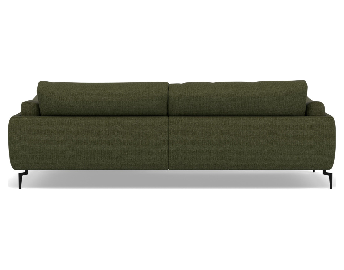 Canapé d'angle droit 4 places en tissu texturé Carlos