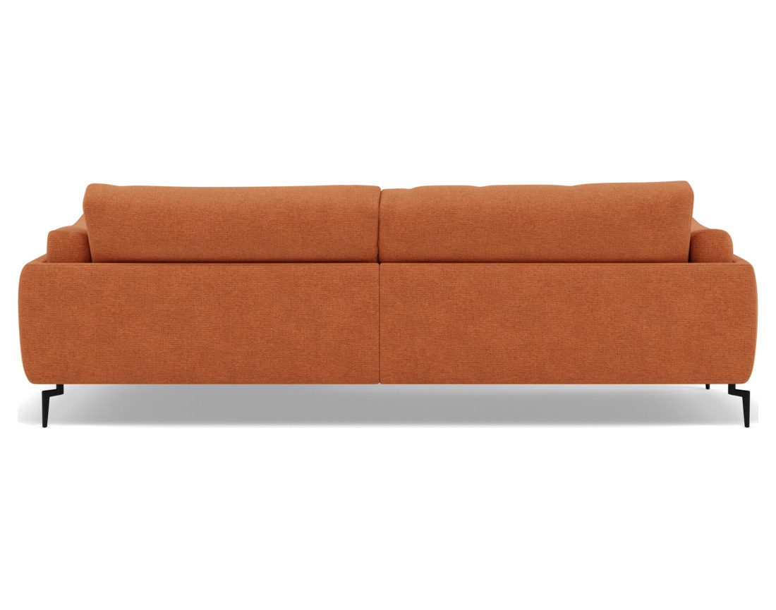 Canapé d'angle droit 4 places en tissu texturé Carlos