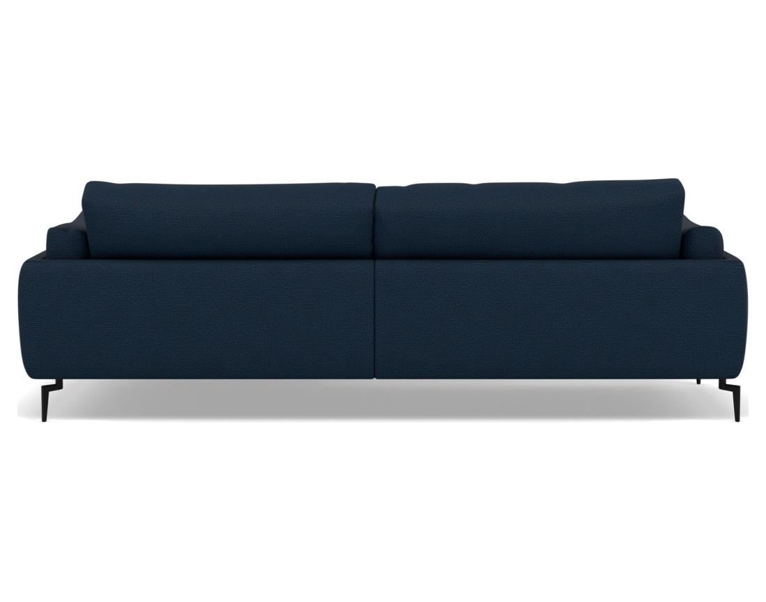 Canapé d'angle droit 4 places en tissu texturé Carlos