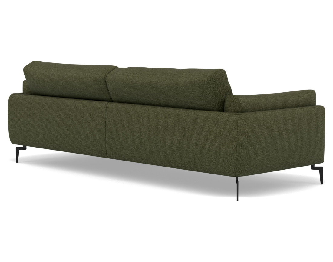 Canapé d'angle droit 4 places en tissu texturé Carlos