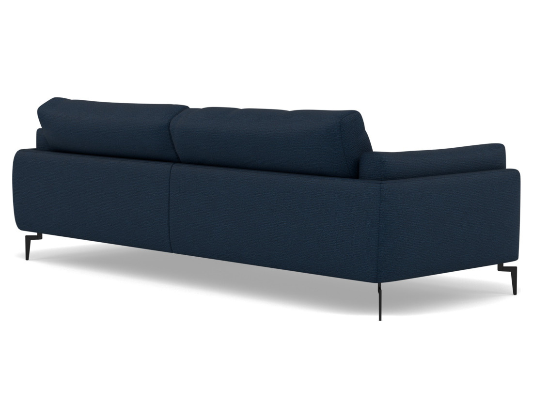 Canapé d'angle droit 4 places en tissu texturé Carlos