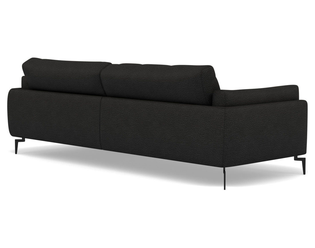 Canapé d'angle droit 4 places en tissu texturé Carlos Canapé d'angle droit 4 places en tissu texturé Carlos