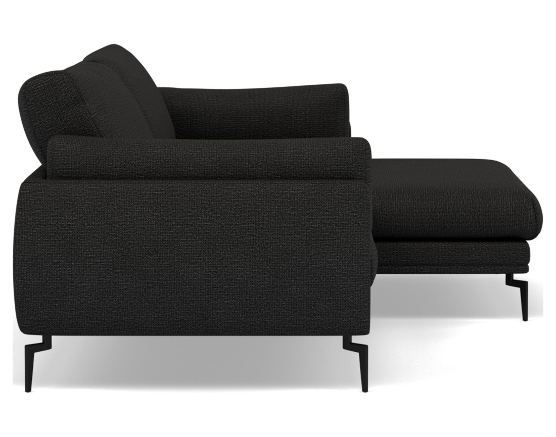 Canapé d'angle droit 4 places en tissu texturé Carlos Canapé d'angle droit 4 places en tissu texturé Carlos