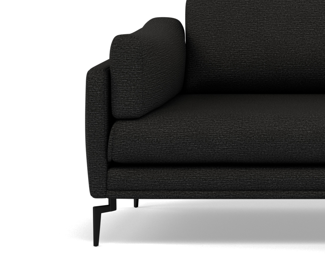 Canapé d'angle droit 4 places en tissu texturé Carlos Canapé d'angle droit 4 places en tissu texturé Carlos