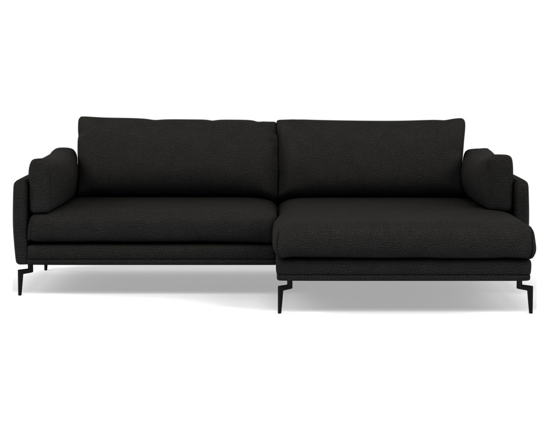 Canapé d'angle droit 4 places en tissu texturé Carlos Canapé d'angle droit 4 places en tissu texturé Carlos