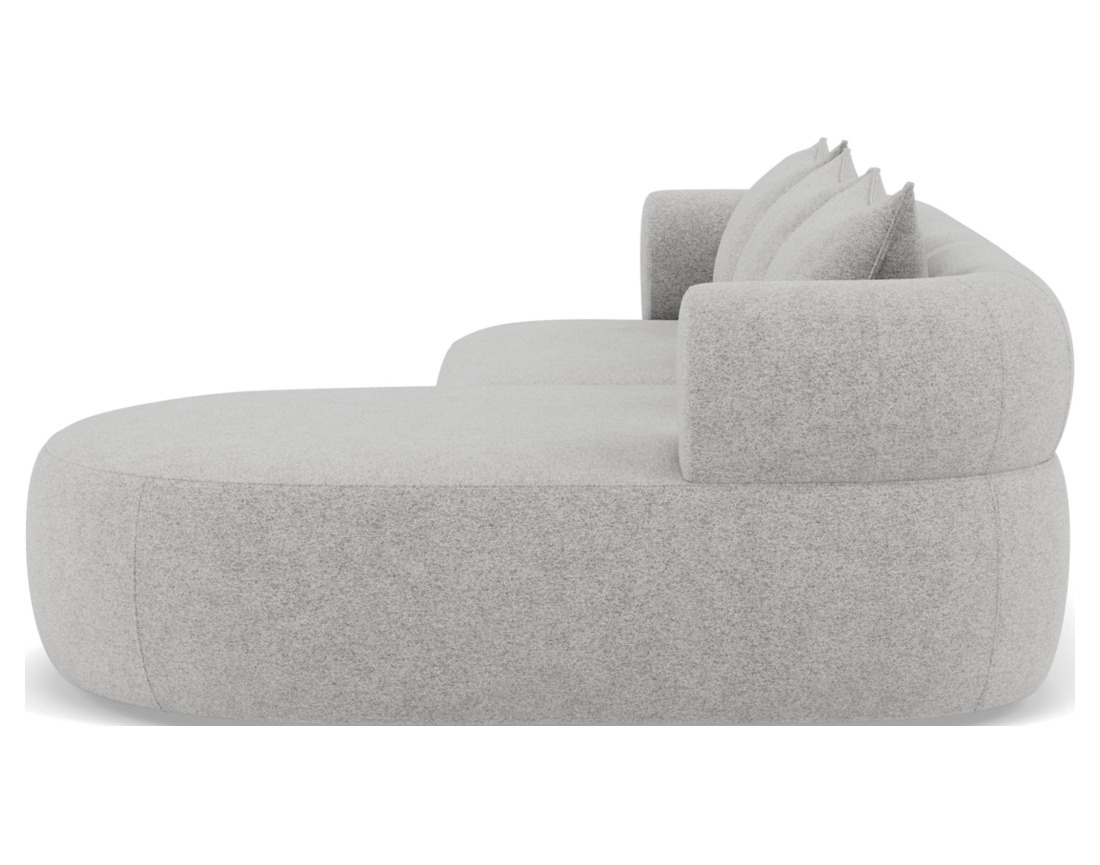 Angela - canapé d'angle droit 4 places en velours texturé Angela - canapé d'angle droit 4 places en velours texturé