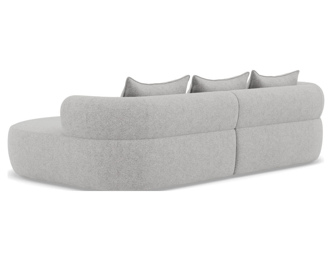 Angela - canapé d'angle droit 4 places en velours texturé Angela - canapé d'angle droit 4 places en velours texturé