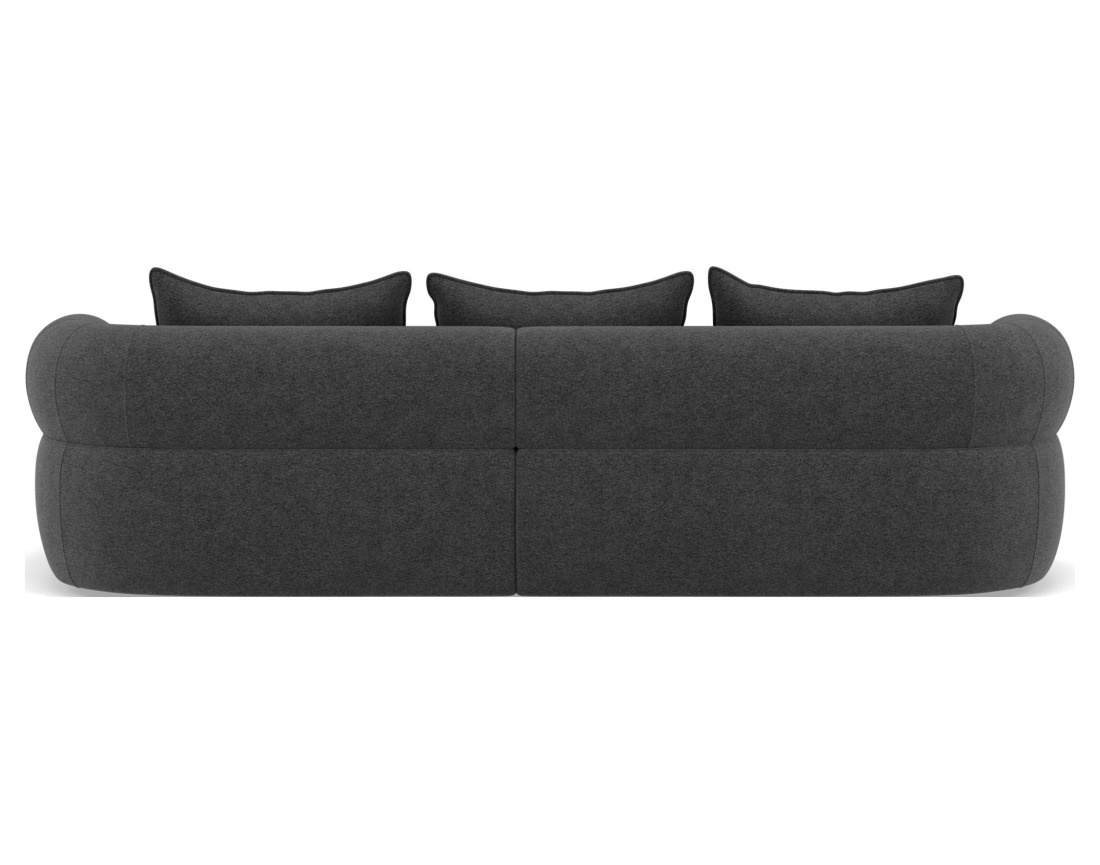 Angela - canapé d'angle droit 4 places en velours texturé Angela - canapé d'angle droit 4 places en velours texturé