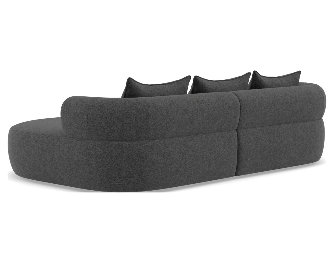 Angela - canapé d'angle droit 4 places en velours texturé Angela - canapé d'angle droit 4 places en velours texturé