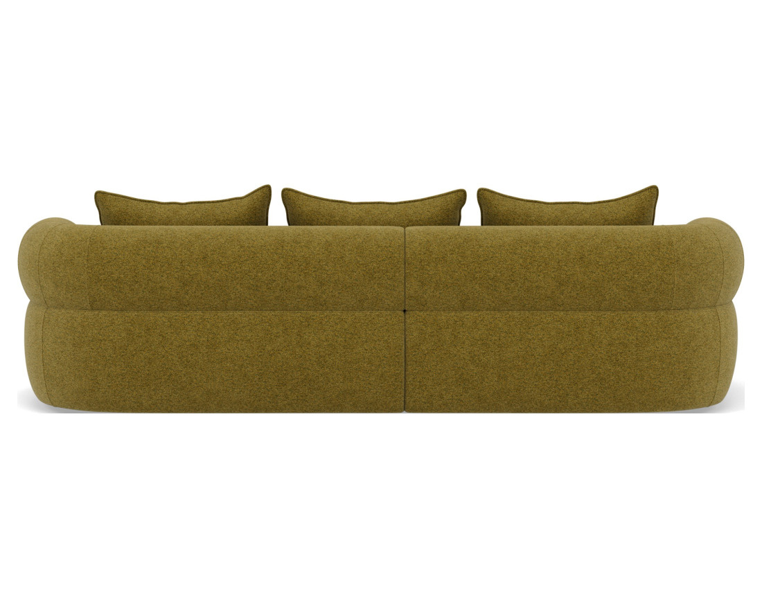 Canapé d'angle gauche 4 places en velours texturé Angela