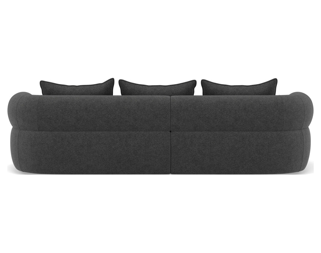 Canapé d'angle gauche 4 places en velours texturé Angela Canapé d'angle gauche 4 places en velours texturé Angela