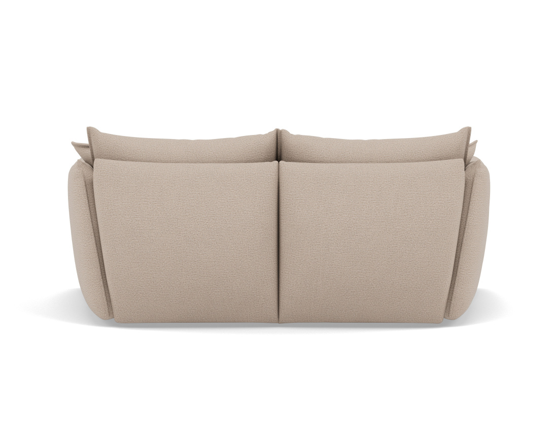 Canapé droit 3 places assise profonde en tissu texturé Cassiopee