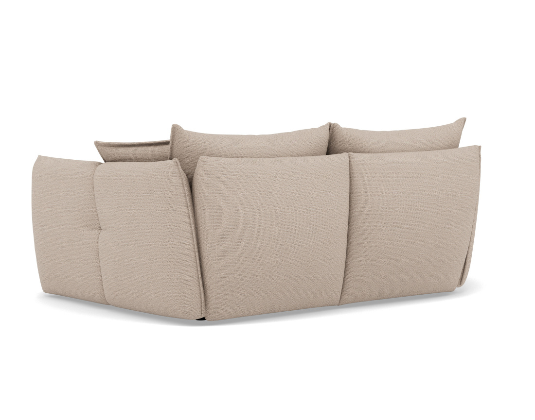 Canapé droit 3 places assise profonde en tissu texturé Cassiopee