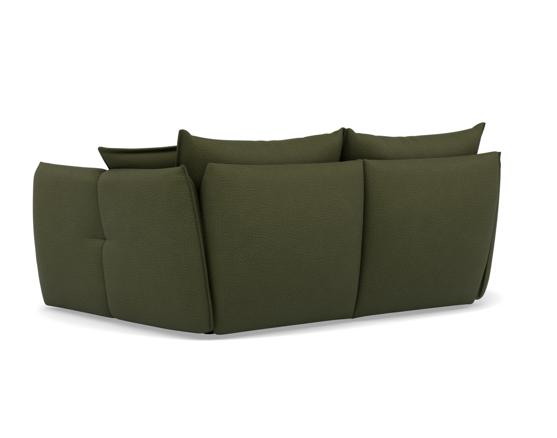 Canapé droit 3 places assise profonde en tissu texturé Cassiopee