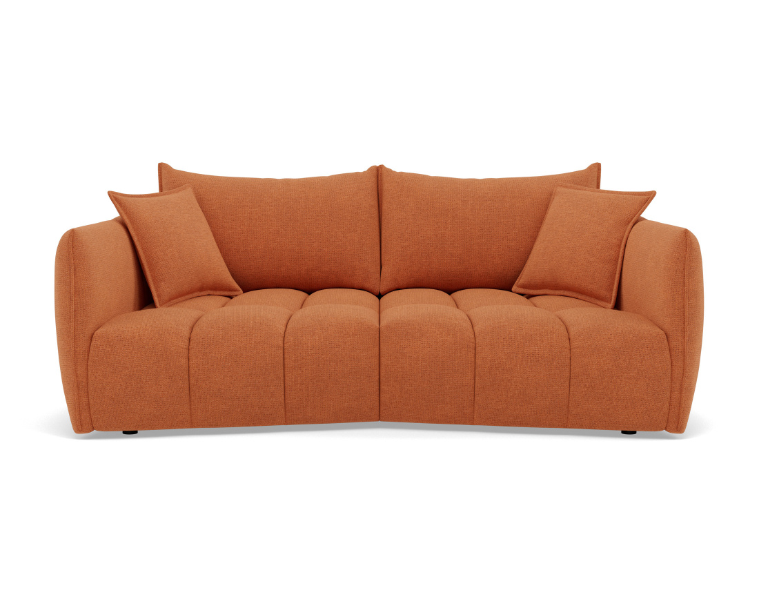 Canapé droit 3 places assise profonde en tissu texturé Cassiopee