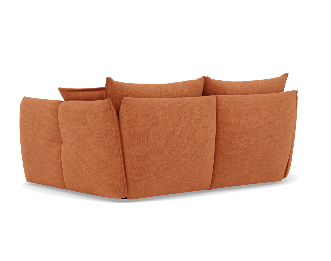 Canapé droit 3 places assise profonde en tissu texturé Cassiopee