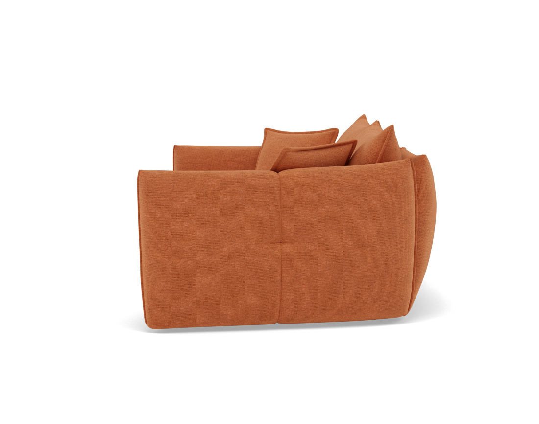 Canapé droit 3 places assise profonde en tissu texturé Cassiopee