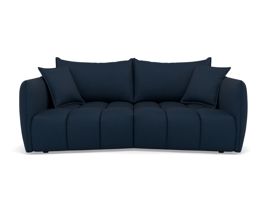 Canapé droit 3 places assise profonde en tissu texturé Cassiopee