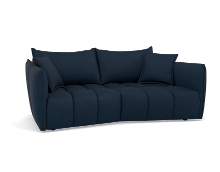 Canapé droit 3 places assise profonde en tissu texturé Cassiopee