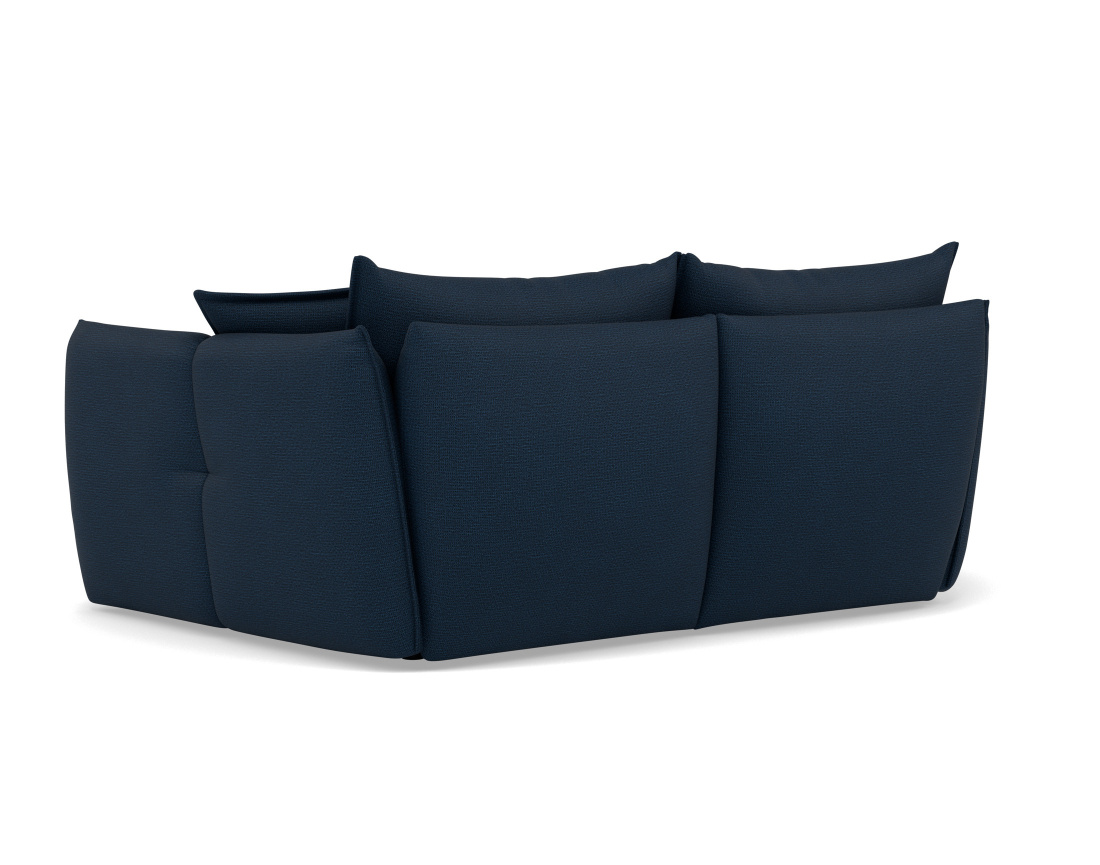 Canapé droit 3 places assise profonde en tissu texturé Cassiopee