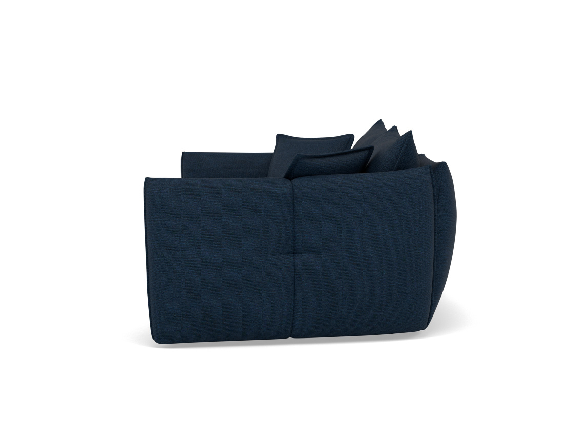 Canapé droit 3 places assise profonde en tissu texturé Cassiopee