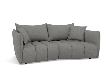 Canapé droit 3 places assise profonde en tissu texturé Cassiopee