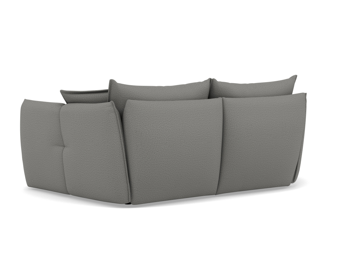 Canapé droit 3 places assise profonde en tissu texturé Cassiopee Canapé droit 3 places assise profonde en tissu texturé Cassiopee