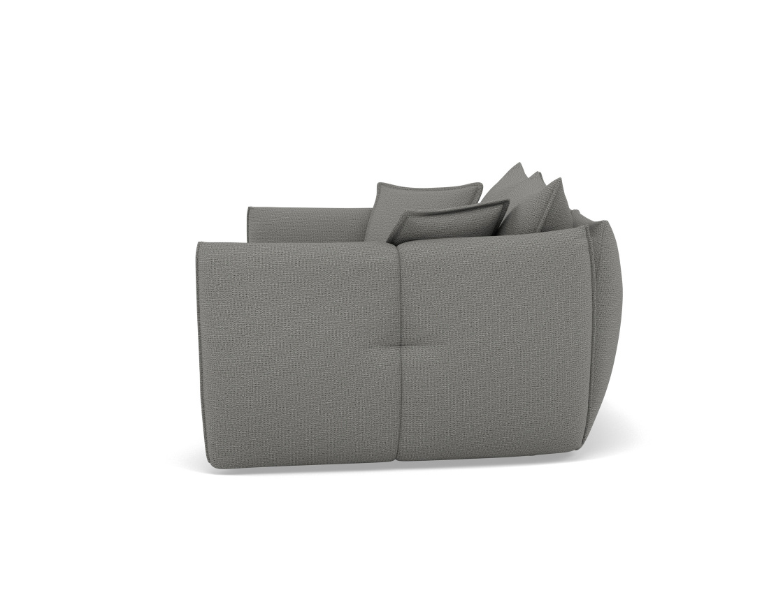 Canapé droit 3 places assise profonde en tissu texturé Cassiopee Canapé droit 3 places assise profonde en tissu texturé Cassiopee