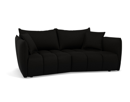 Canapé droit 3 places assise profonde en tissu texturé Cassiopee