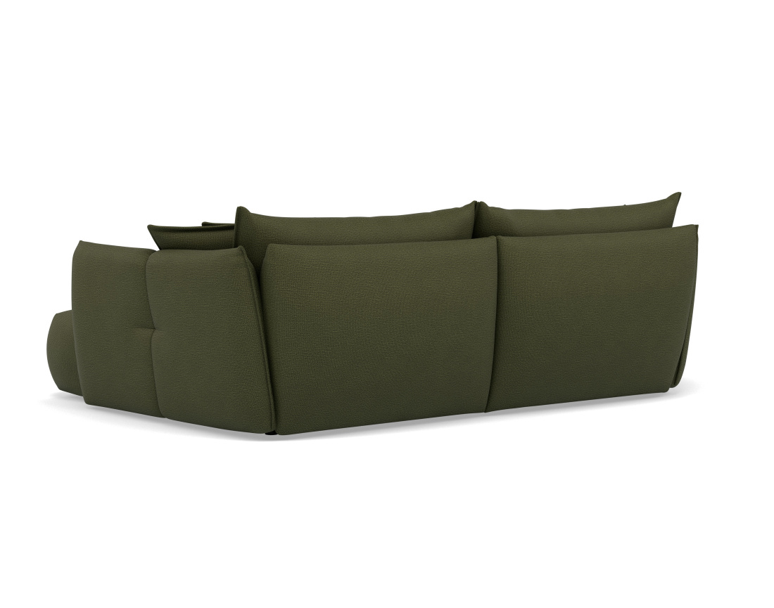 Canapé d'angle droit 4 places en tissu texturé Cassiopee