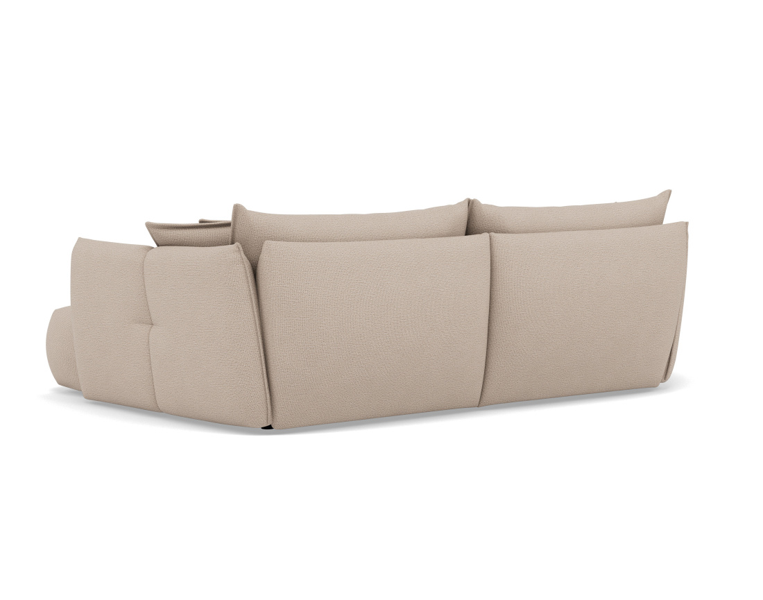Canapé d'angle droit 4 places en tissu texturé Cassiopee