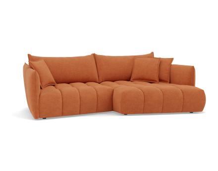 Canapé d'angle droit 4 places en tissu texturé Cassiopee