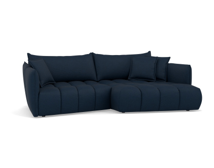 Canapé d'angle droit 4 places en tissu texturé Cassiopee