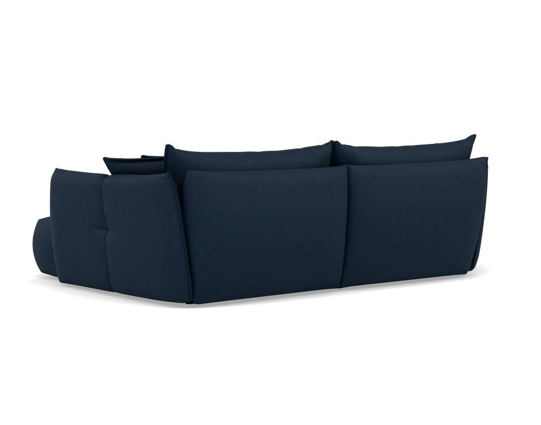 Canapé d'angle droit 4 places en tissu texturé Cassiopee