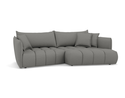 Canapé d'angle droit 4 places en tissu texturé Cassiopee