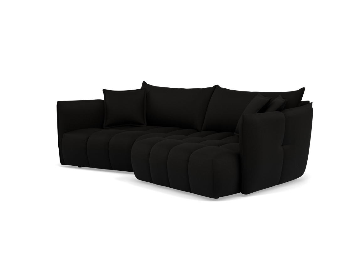 Canapé d'angle droit 4 places en tissu texturé Cassiopee Canapé d'angle droit 4 places en tissu texturé Cassiopee