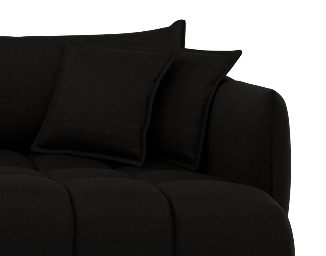 Canapé d'angle droit 4 places en tissu texturé Cassiopee Canapé d'angle droit 4 places en tissu texturé Cassiopee