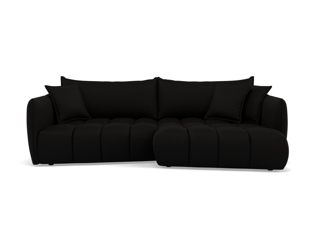 Canapé d'angle droit 4 places en tissu texturé Cassiopee Canapé d'angle droit 4 places en tissu texturé Cassiopee