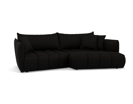 Canapé d'angle droit 4 places en tissu texturé Cassiopee