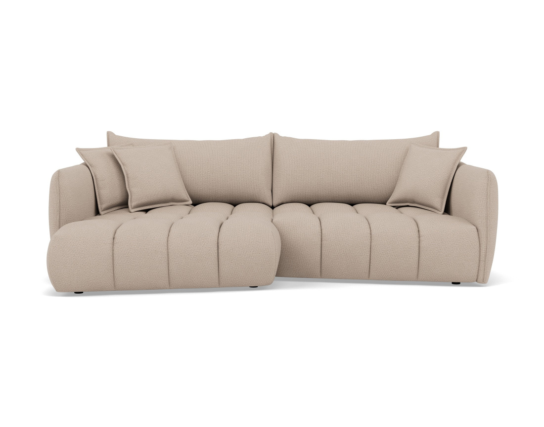 Canapé d'angle gauche 4 places en tissu texturé Cassiopee Canapé d'angle gauche 4 places en tissu texturé Cassiopee