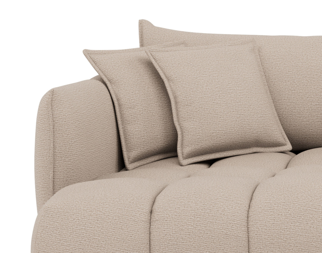 Canapé d'angle gauche 4 places en tissu texturé Cassiopee Canapé d'angle gauche 4 places en tissu texturé Cassiopee