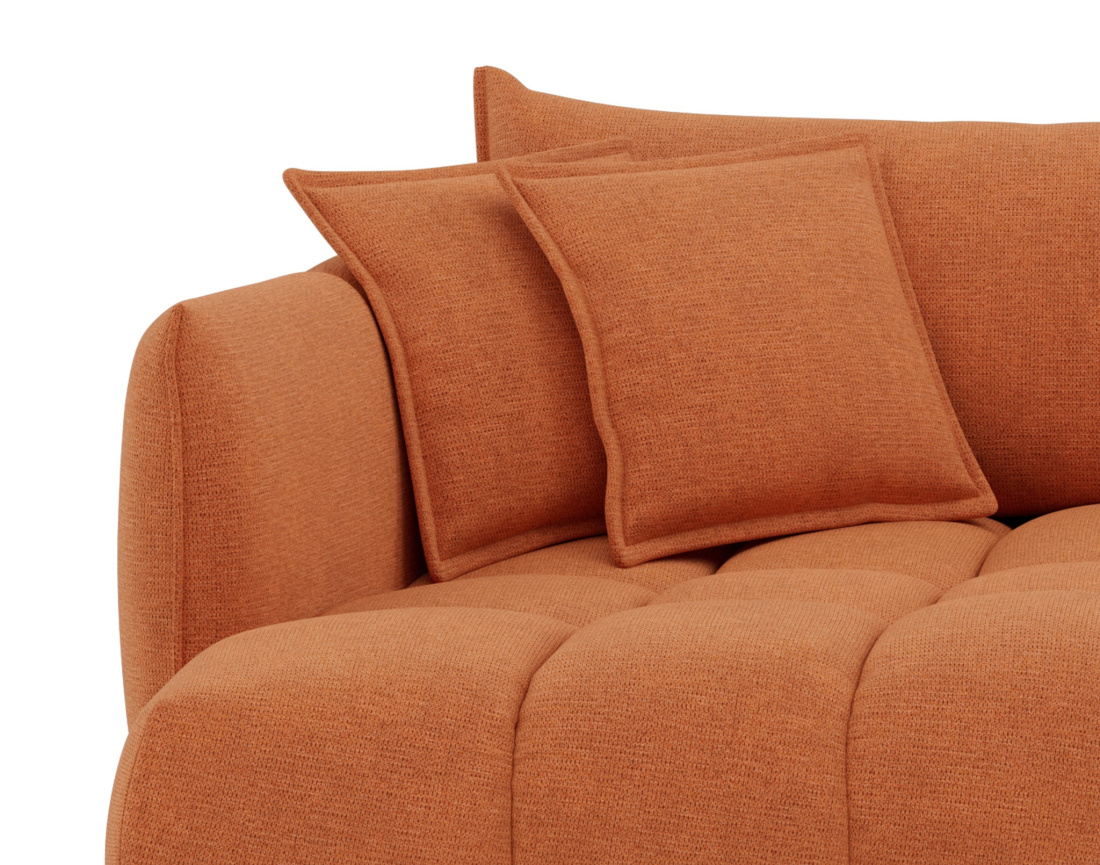 Canapé d'angle gauche 4 places en tissu texturé Cassiopee