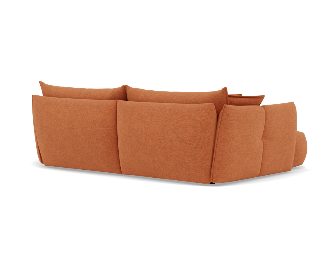 Canapé d'angle gauche 4 places en tissu texturé Cassiopee